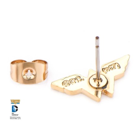 Gold-plated Steel Wonder Woman Stud Earrings